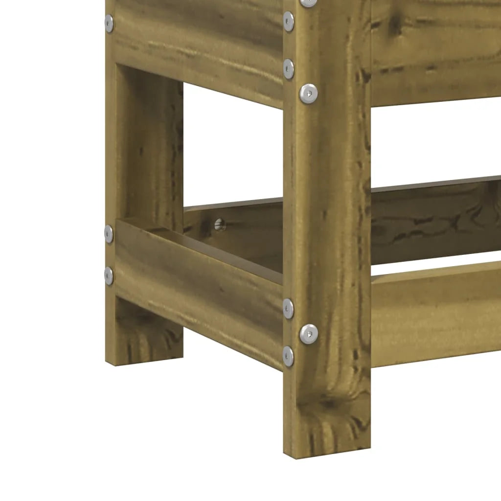 Poggiapiedi da Giardino 62x30x32 cm in Legno Impregnato