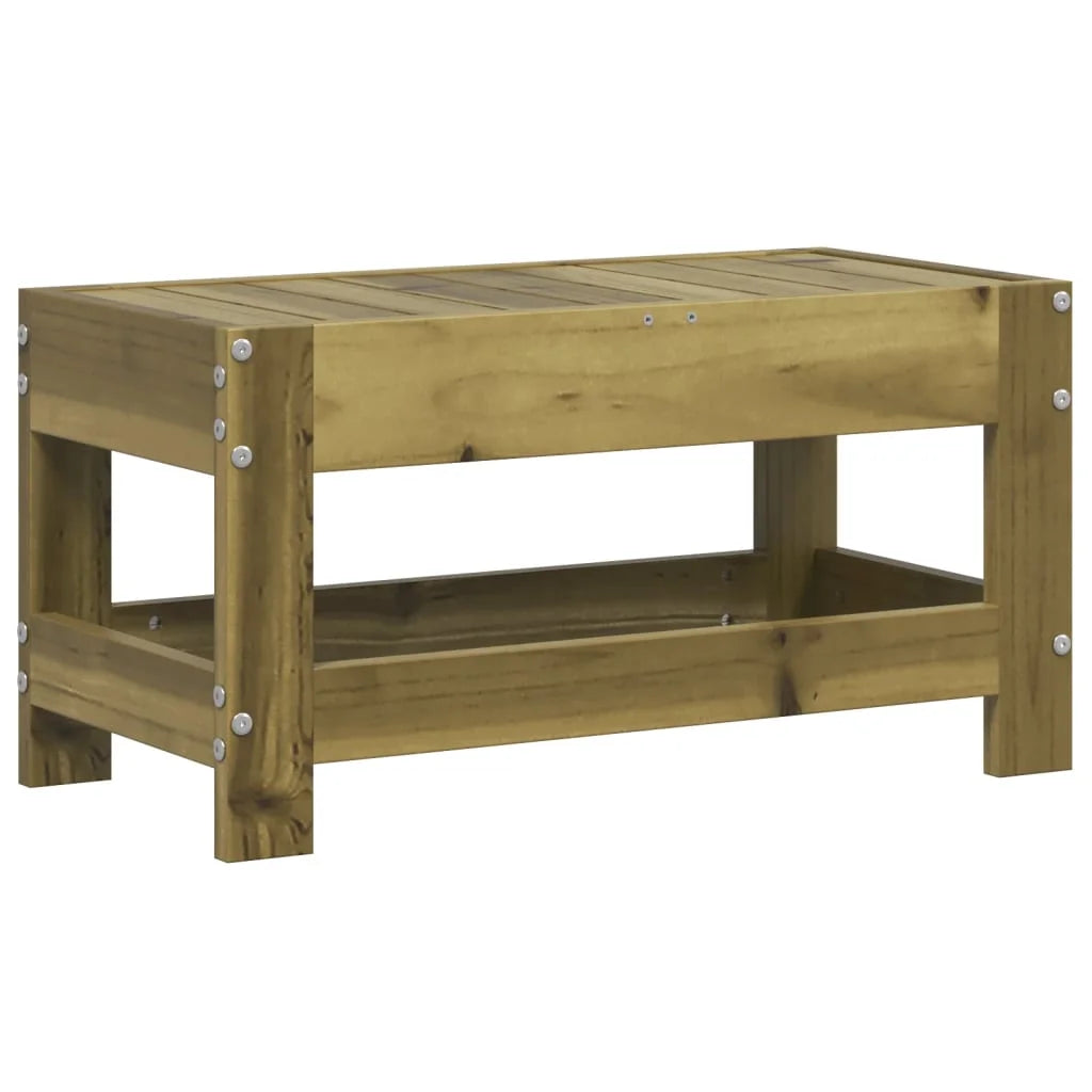 Poggiapiedi da Giardino 62x30x32 cm in Legno Impregnato