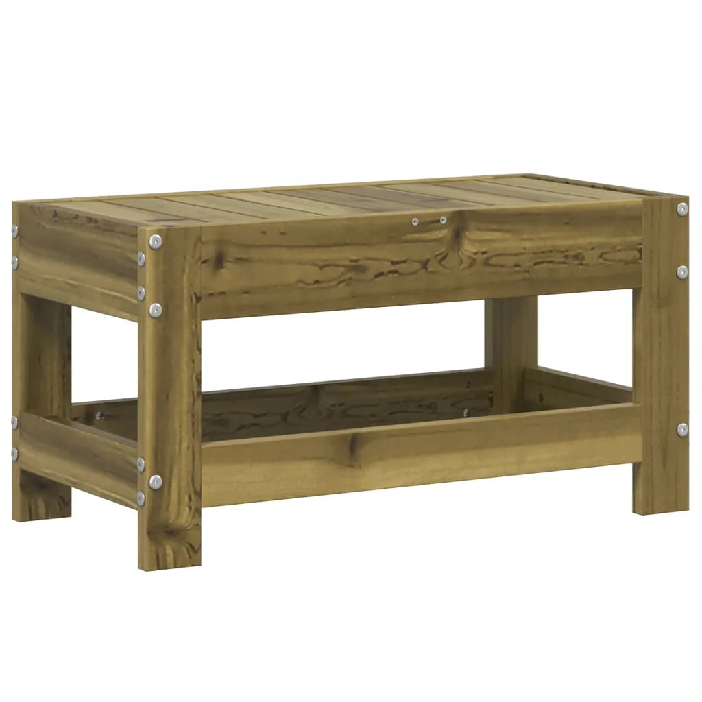 Poggiapiedi da Giardino 62x30x32 cm in Legno Impregnato