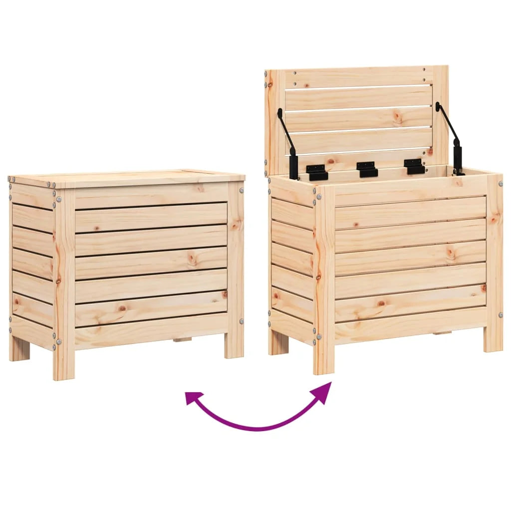 Poggiapiedi da Giardino 62x31,5x52 cm Legno Massello