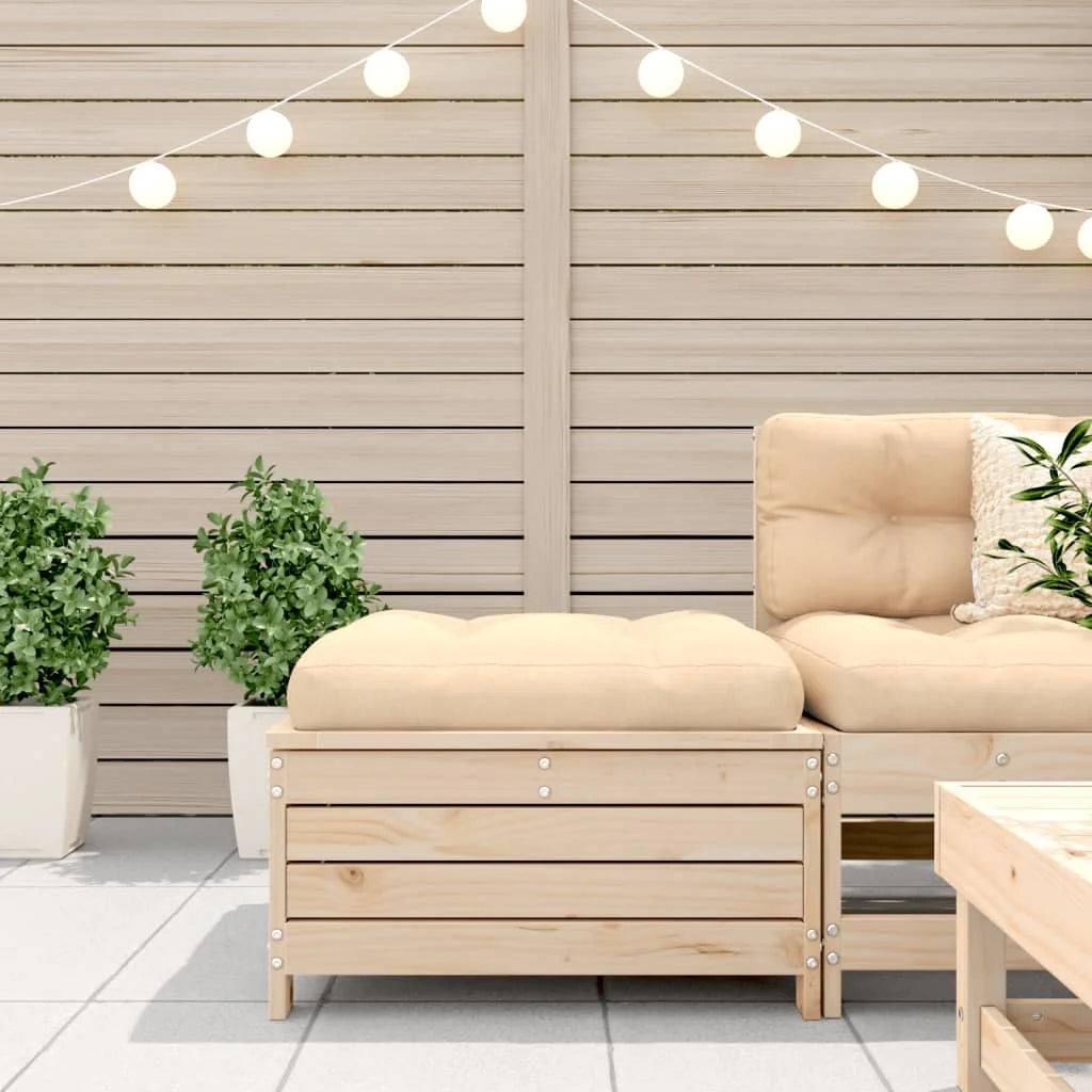 Poggiapiedi da Giardino 62x63,5x32 cm in Legno Massello