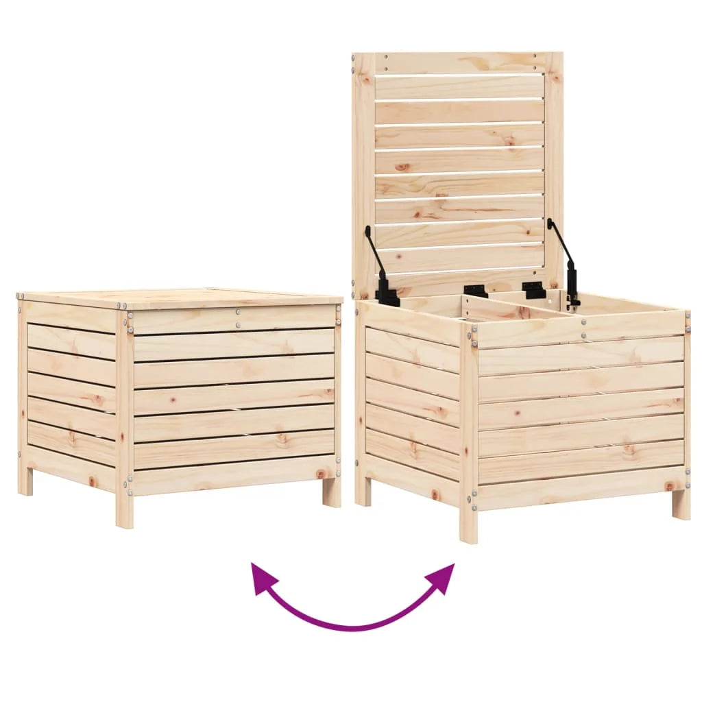 Poggiapiedi da Giardino 62x63,5x53,5 cm Legno Massello