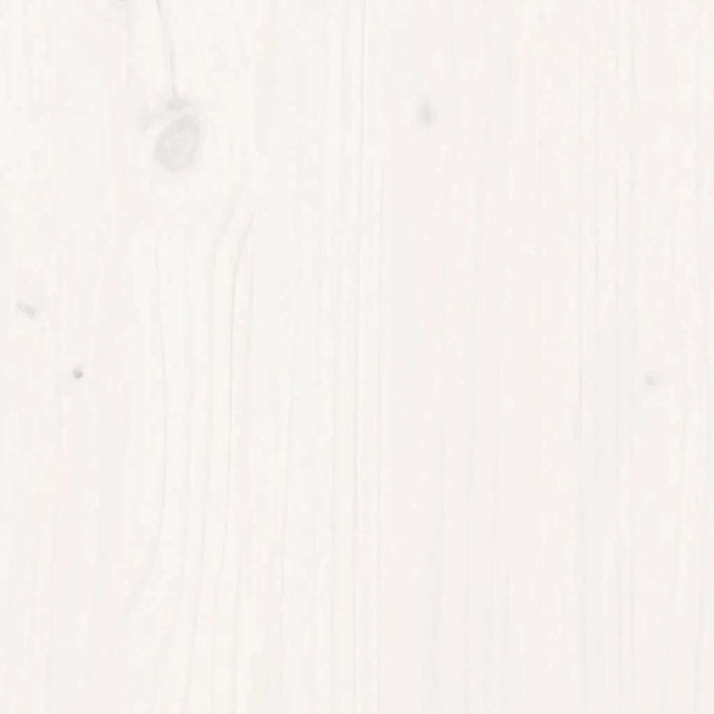 Poggiapiedi da Giardino Bianco 62x30x32 cm Legno Massello
