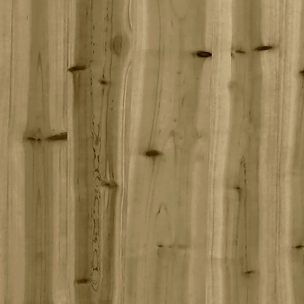 Poggiapiedi da Giardino con Cuscino in Legno Impregnato