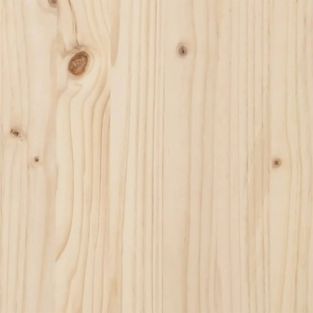 Poggiapiedi da Giardino con Cuscino in Legno Massello