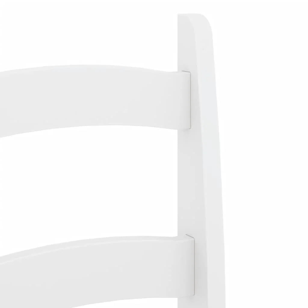 Sedie da Pranzo 2 pz Bianche 40x46x99 cm Legno Massello