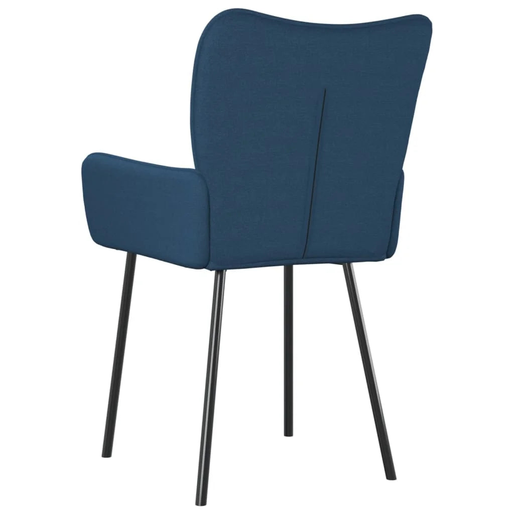 Sedie da Pranzo 2 pz Blu in Tessuto - Sedie per cucina