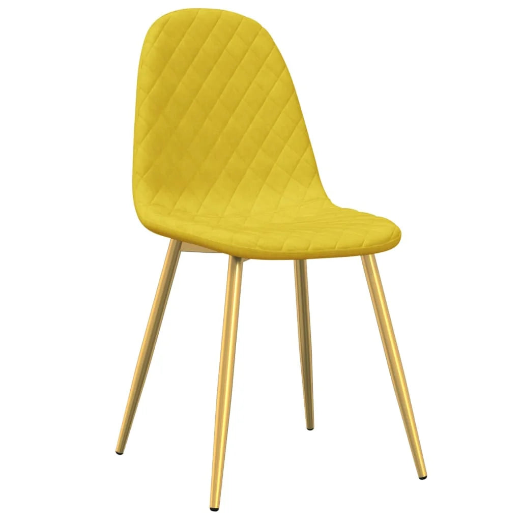 Sedie da Pranzo 2 pz Giallo Senape in Velluto - Sedie