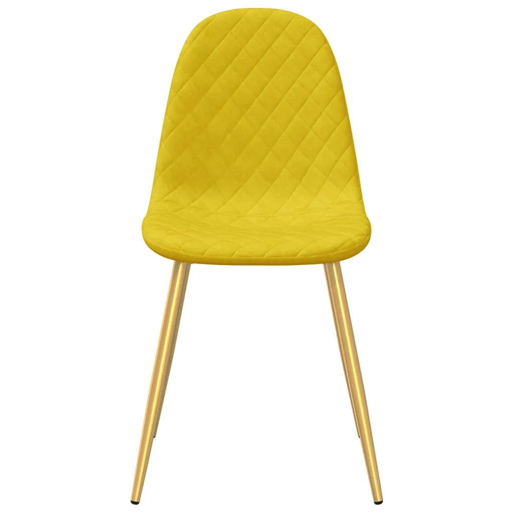 Sedie da Pranzo 2 pz Giallo Senape in Velluto - Sedie
