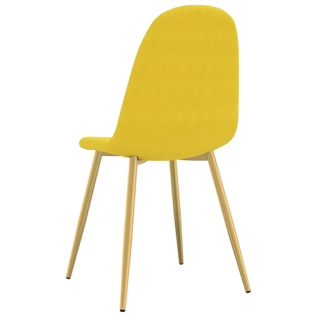 Sedie da Pranzo 2 pz Giallo Senape in Velluto - Sedie