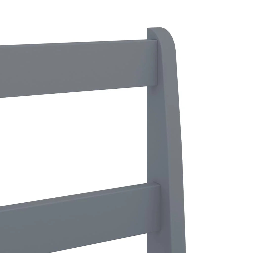 Sedie da Pranzo 2 pz Grigie 40x46x99 cm Legno Massello