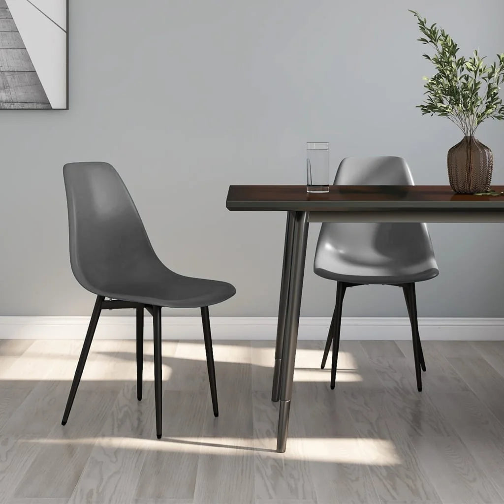 Sedie da Pranzo 2 pz Grigie in PP - Sedie per cucina e sala