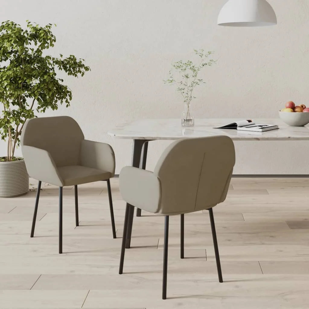 Sedie da Pranzo 2 pz Grigio Chiaro in Velluto - Sedie