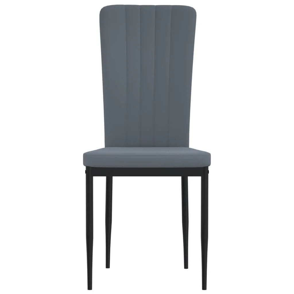 Sedie da Pranzo 2 pz Grigio Scuro in Velluto - Sedie