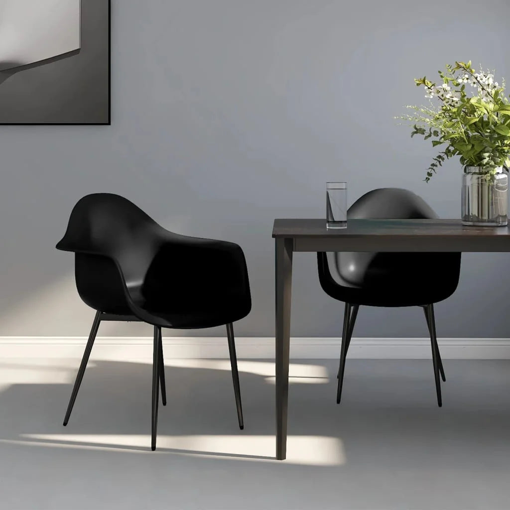 Sedie da Pranzo 2 pz Nere in PP - Sedie per cucina e sala