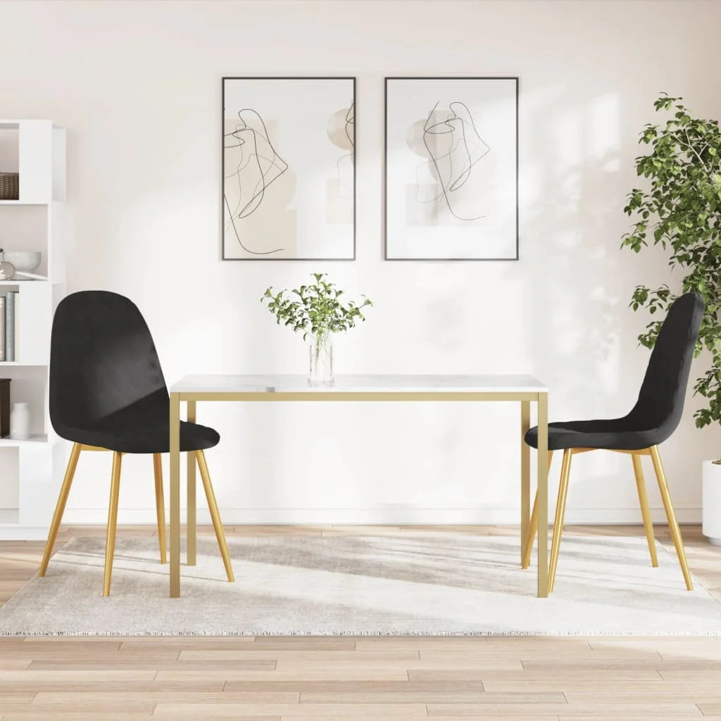 Sedie da Pranzo 2 pz Nere in Velluto - Sedie per cucina