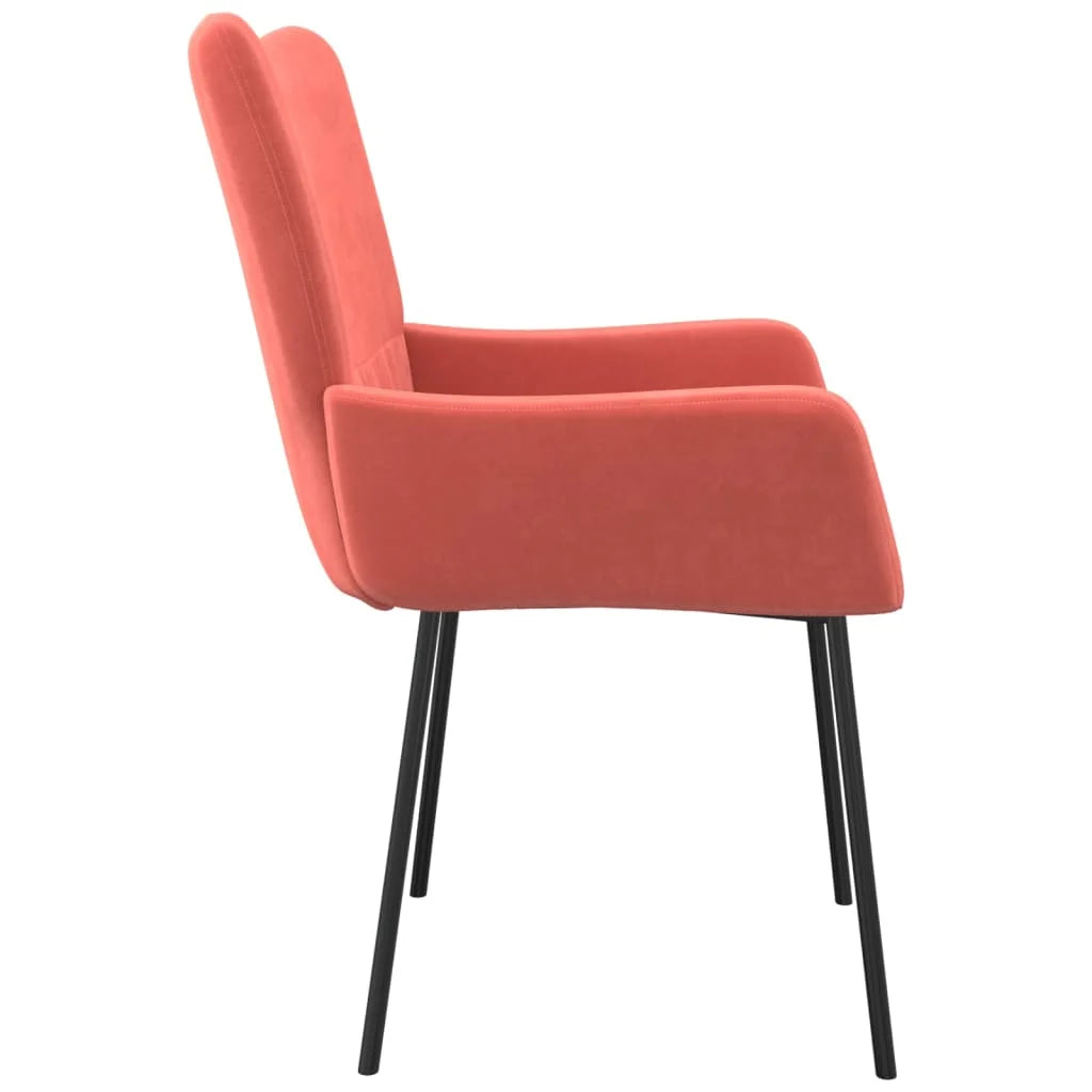 Sedie da Pranzo 2 pz Rosa in Velluto - Sedie per cucina
