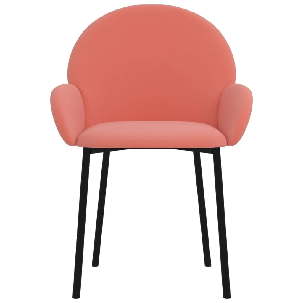 Sedie da Pranzo 2 pz Rosa in Velluto - Sedie per cucina