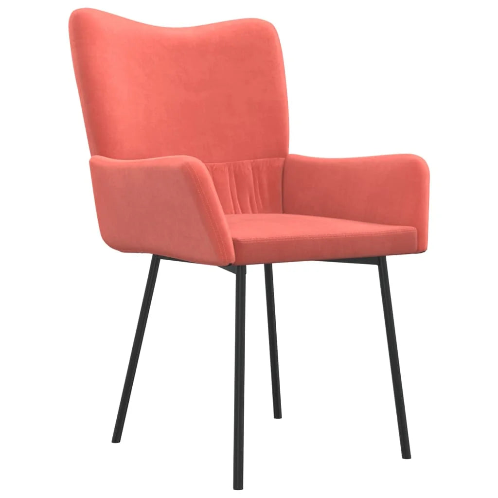 Sedie da Pranzo 2 pz Rosa in Velluto - Sedie per cucina