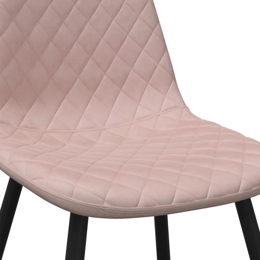 Sedie da Pranzo 2 pz Rosa in Velluto - Sedie per cucina