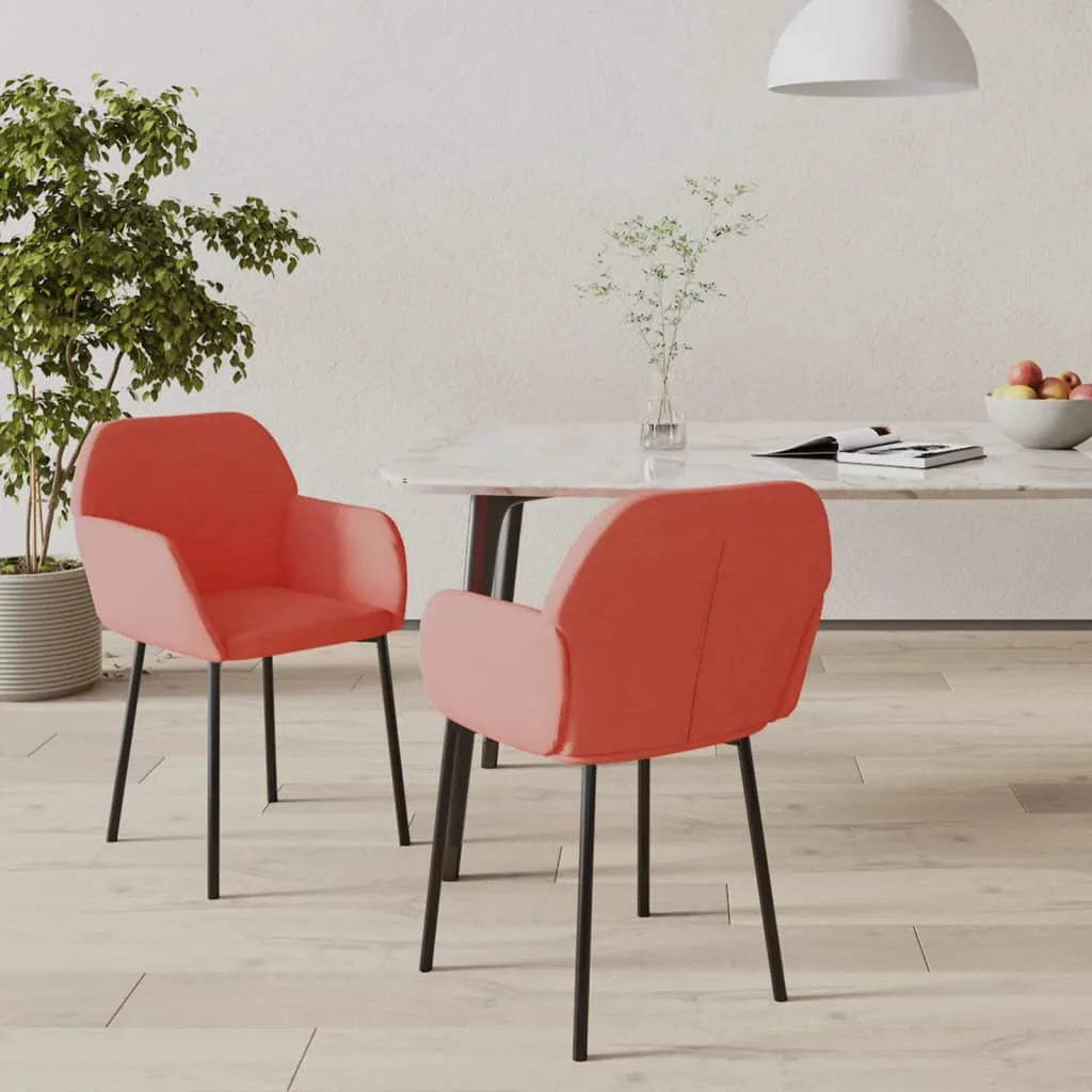 Sedie da Pranzo 2 pz Rosa in Velluto - Sedie per cucina