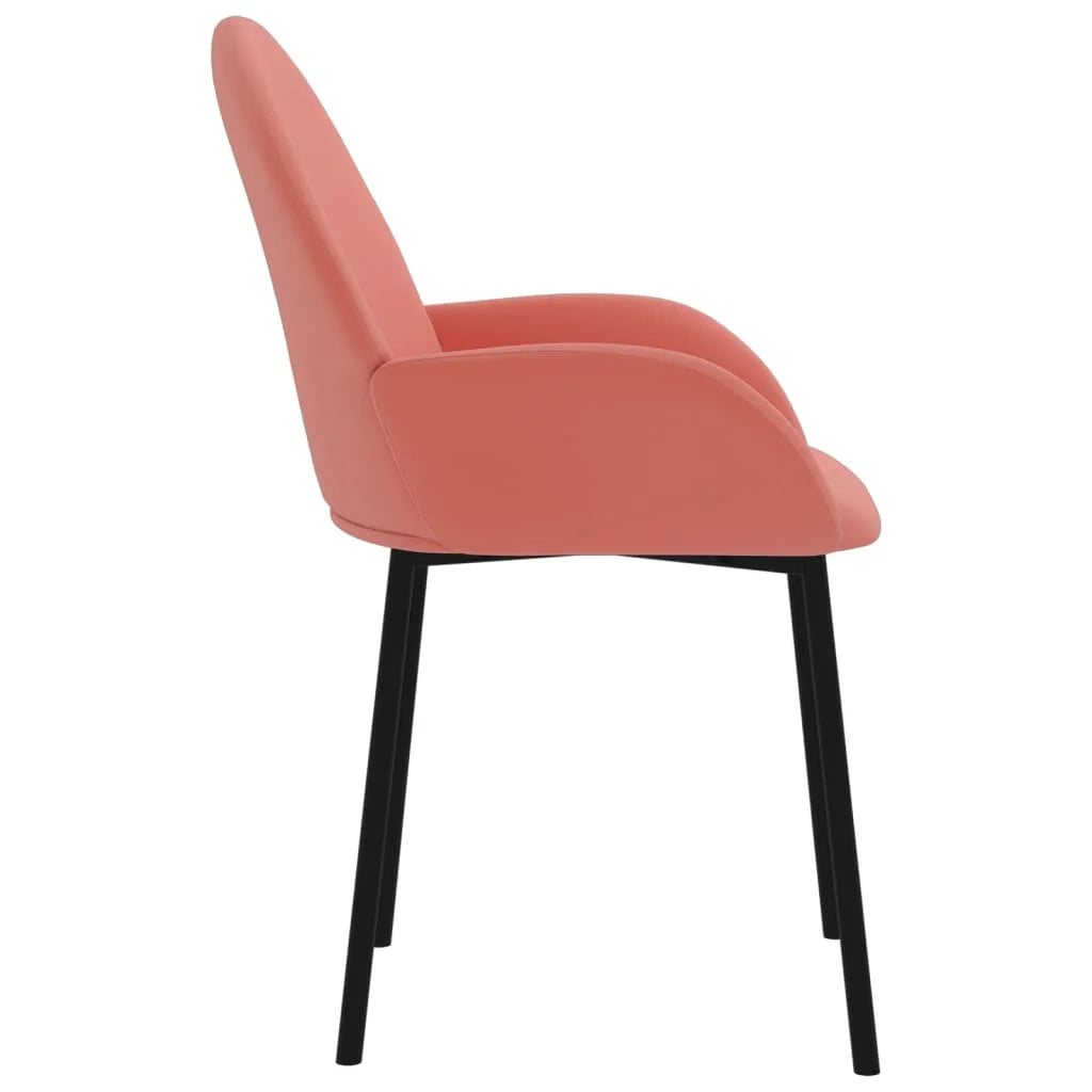 Sedie da Pranzo 2 pz Rosa in Velluto - Sedie per cucina