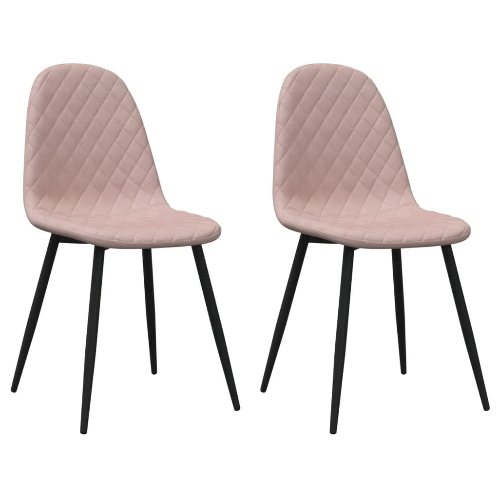 Sedie da Pranzo 2 pz Rosa in Velluto - Sedie per cucina
