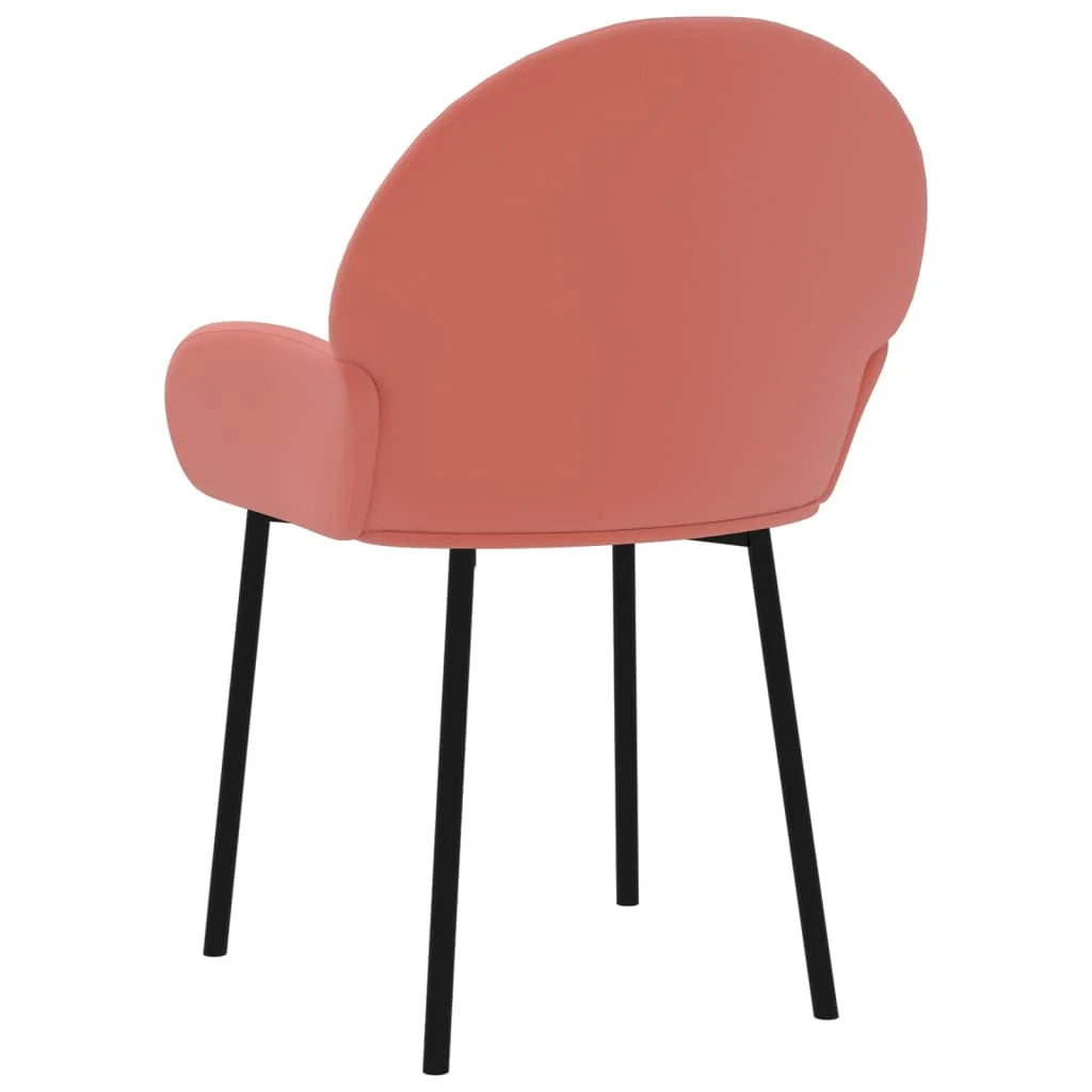 Sedie da Pranzo 2 pz Rosa in Velluto - Sedie per cucina