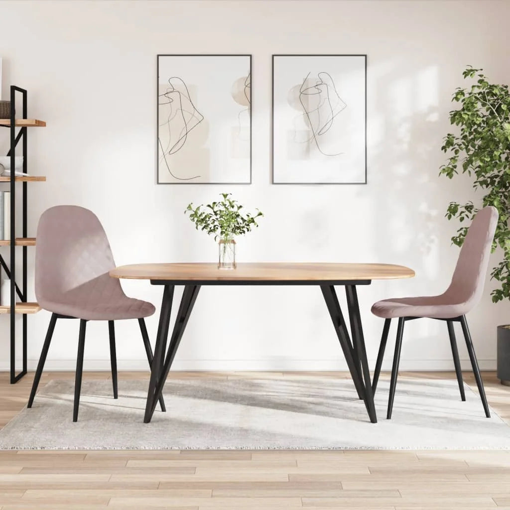 Sedie da Pranzo 2 pz Rosa in Velluto - Sedie per cucina