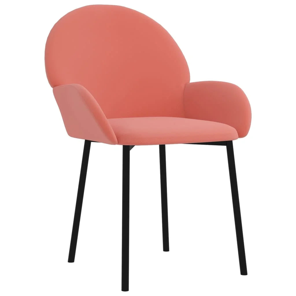 Sedie da Pranzo 2 pz Rosa in Velluto - Sedie per cucina