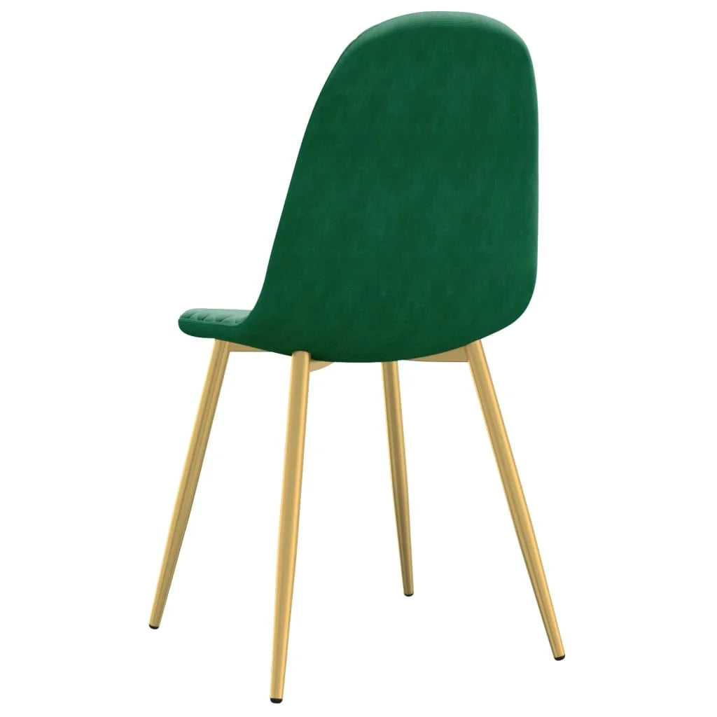 Sedie da Pranzo 2 pz Verde Scuro in Velluto - Sedie