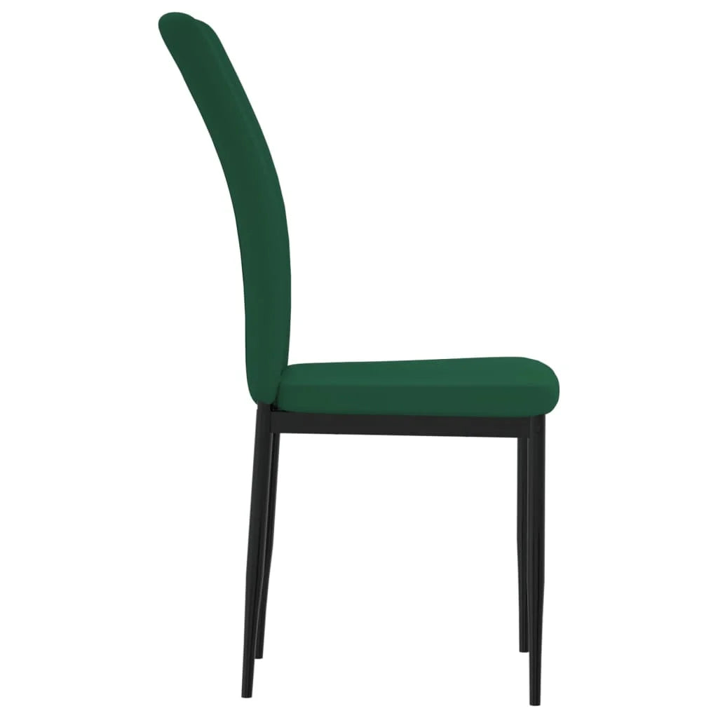 Sedie da Pranzo 2 pz Verde Scuro in Velluto - Sedie