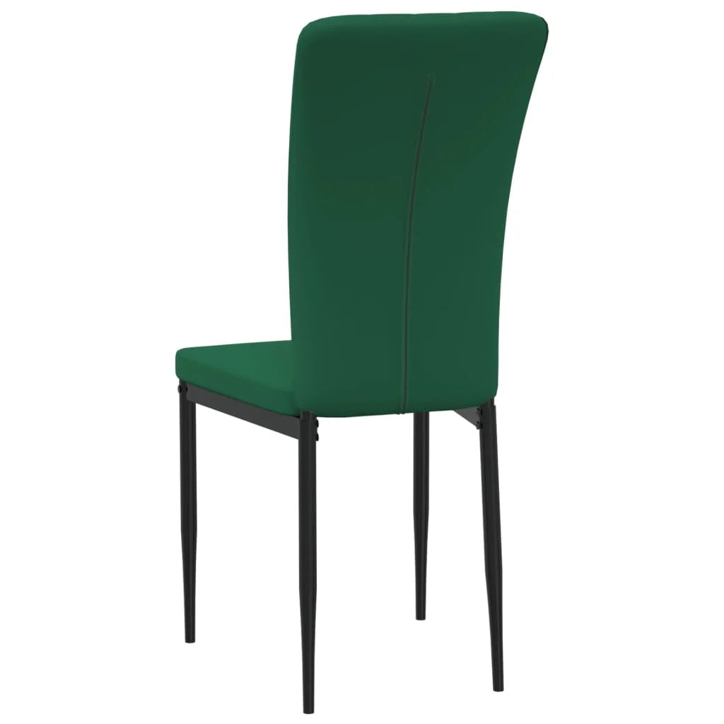 Sedie da Pranzo 2 pz Verde Scuro in Velluto - Sedie