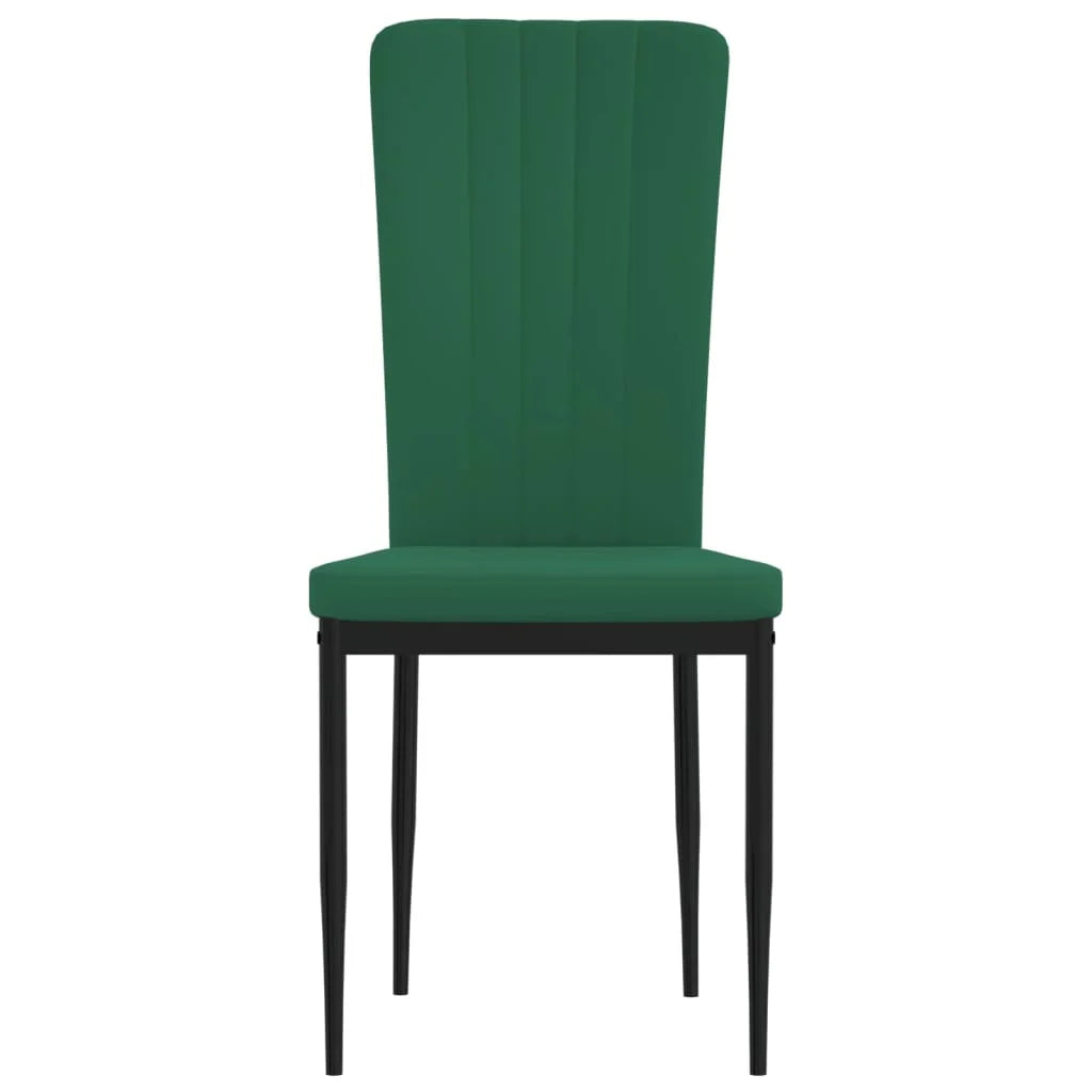 Sedie da Pranzo 2 pz Verde Scuro in Velluto - Sedie