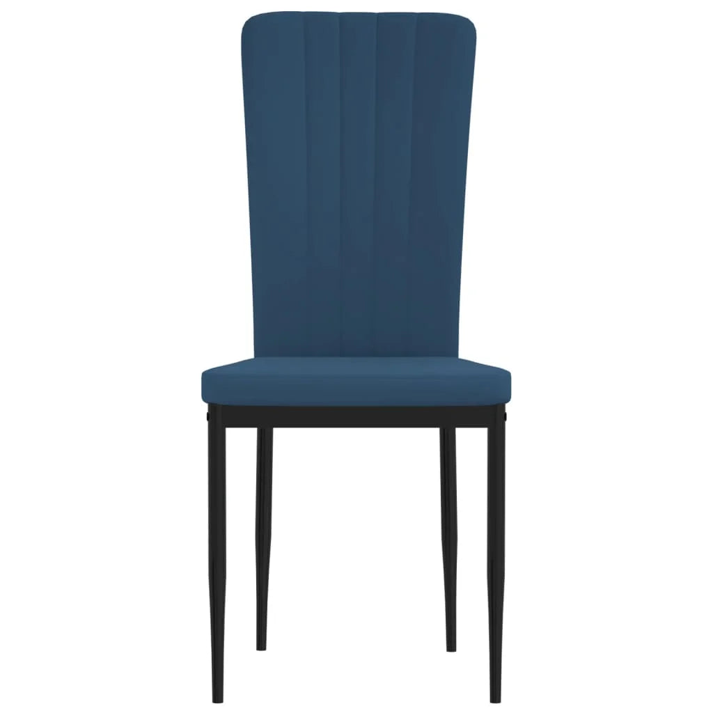 Sedie da Pranzo 4 pz Blu in Velluto - Sedie per cucina