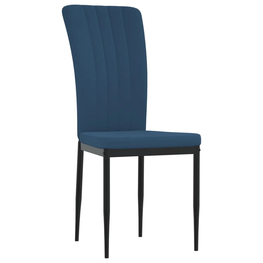Sedie da Pranzo 4 pz Blu in Velluto - Sedie per cucina