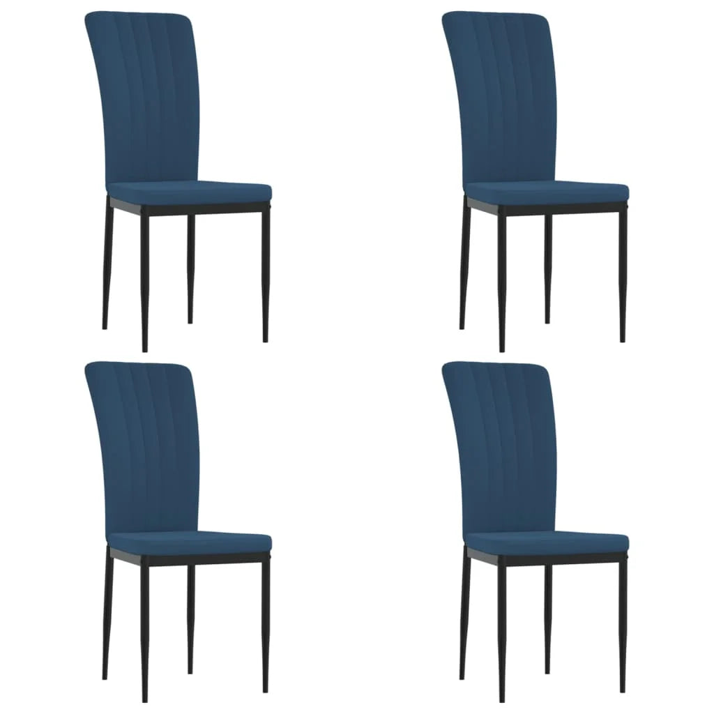 Sedie da Pranzo 4 pz Blu in Velluto - Sedie per cucina