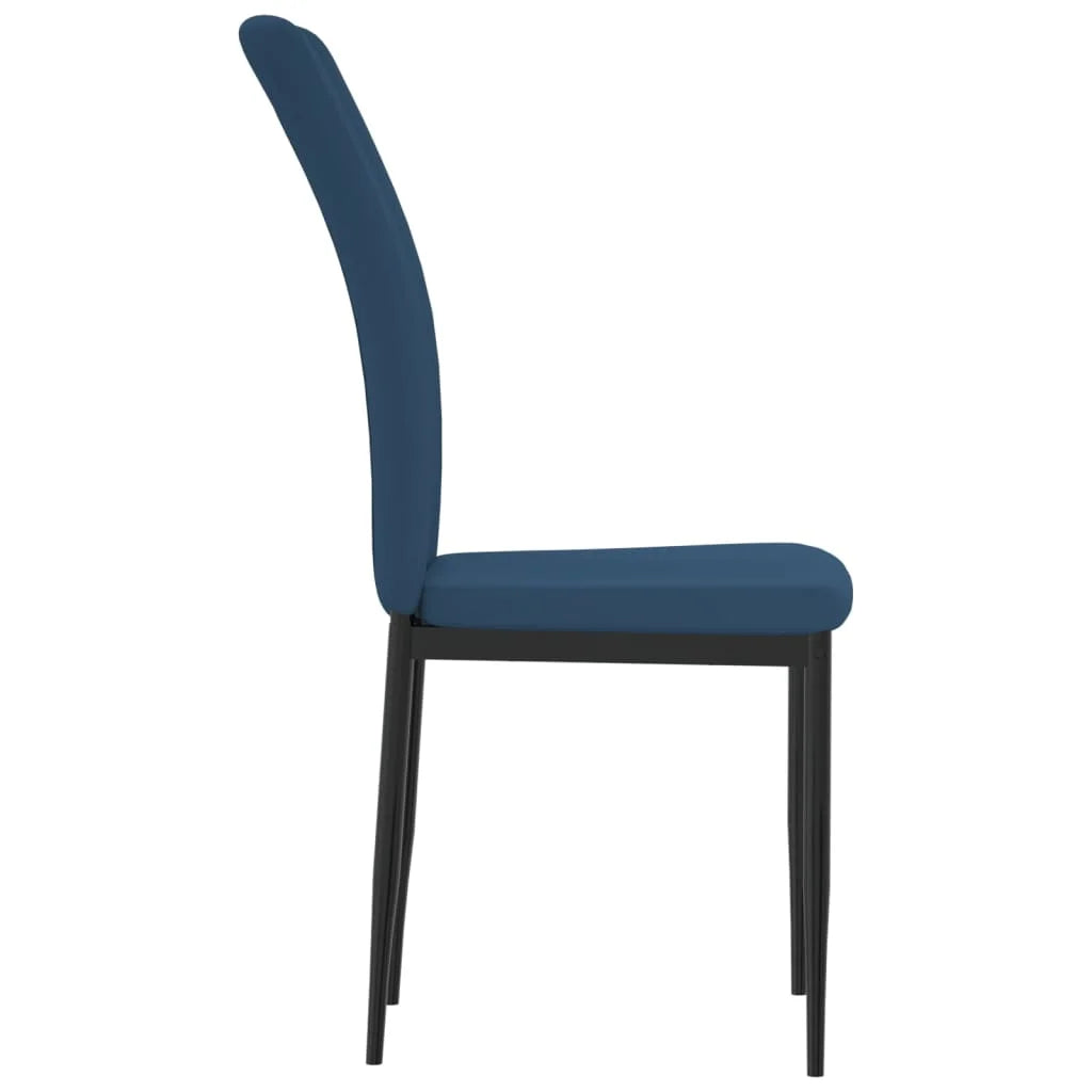 Sedie da Pranzo 4 pz Blu in Velluto - Sedie per cucina