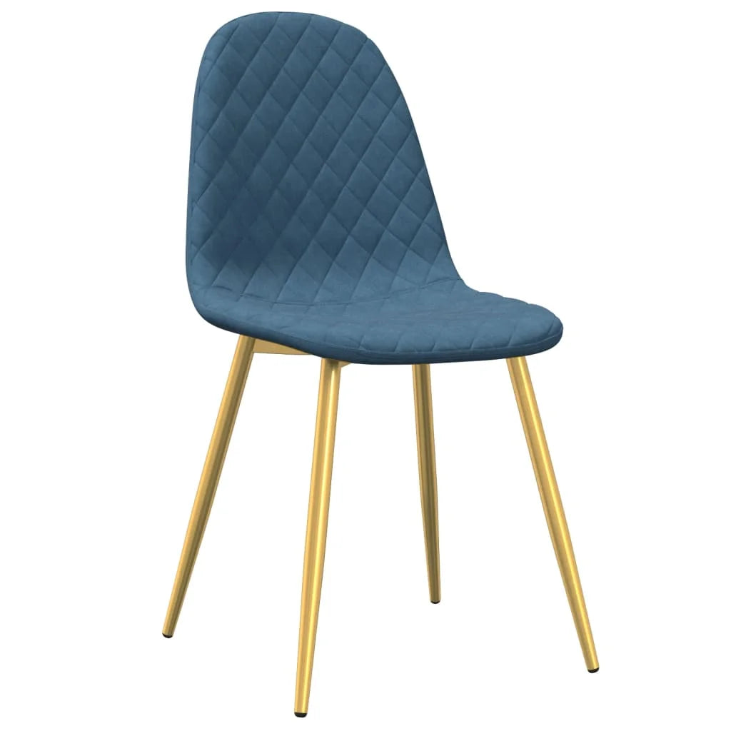 Sedie da Pranzo 4 pz Blu in Velluto - Sedie per cucina