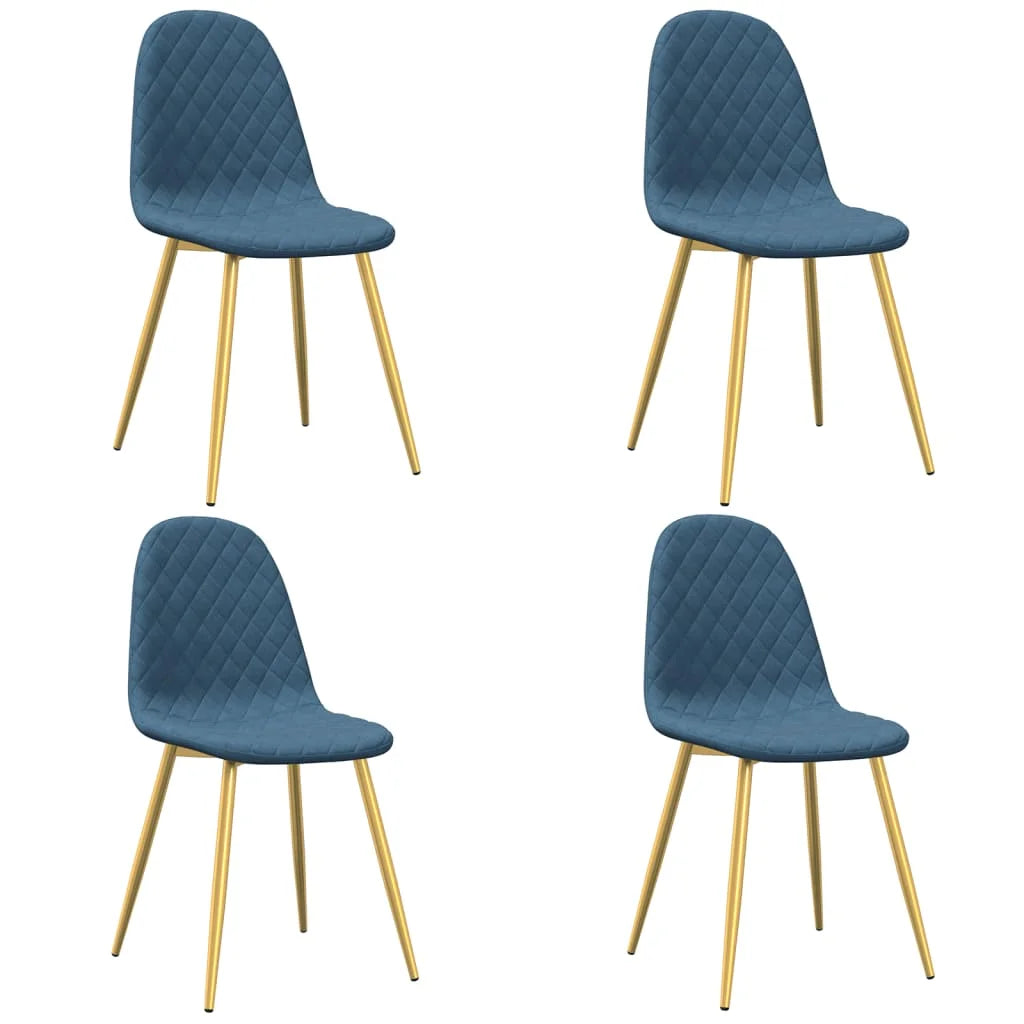 Sedie da Pranzo 4 pz Blu in Velluto - Sedie per cucina
