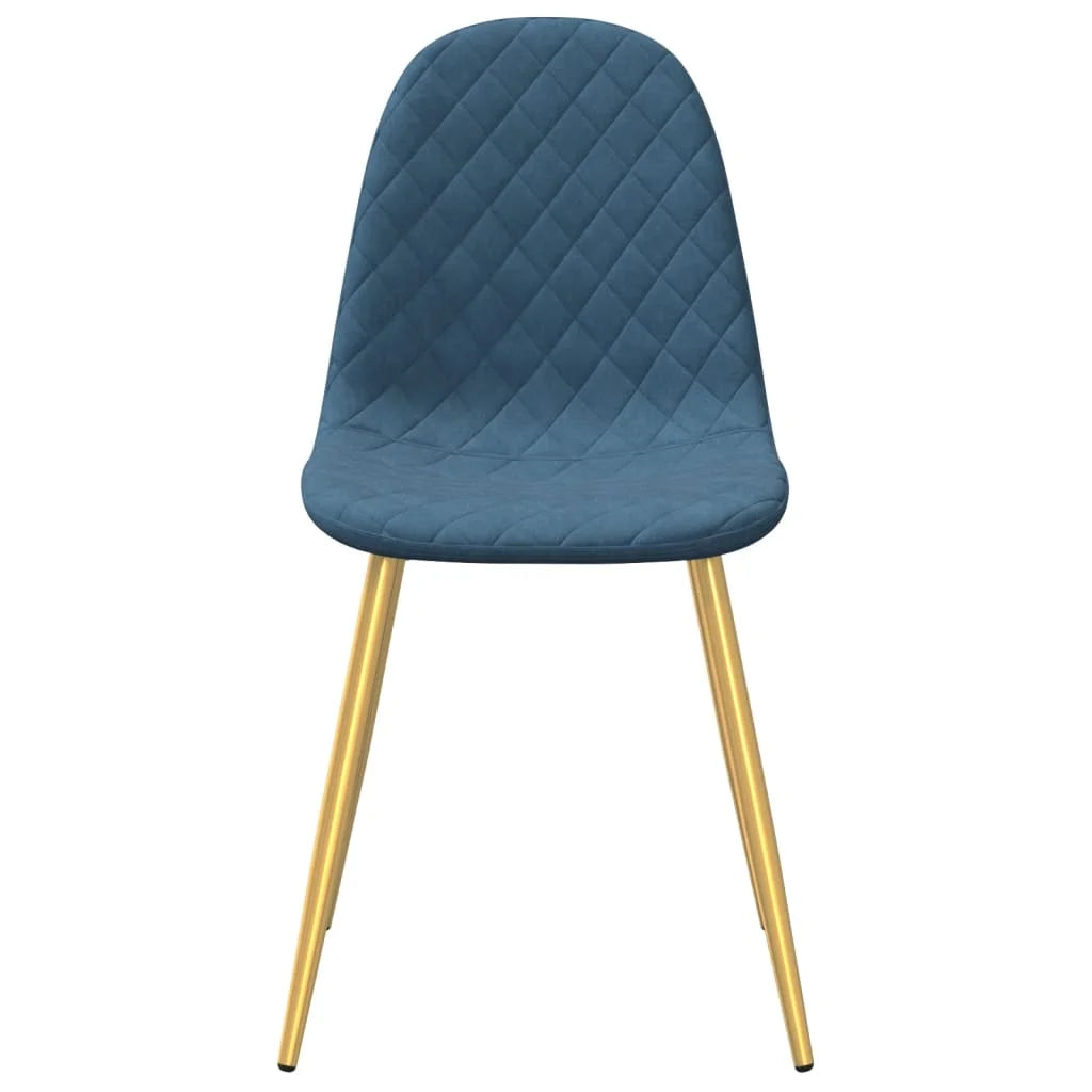 Sedie da Pranzo 4 pz Blu in Velluto - Sedie per cucina