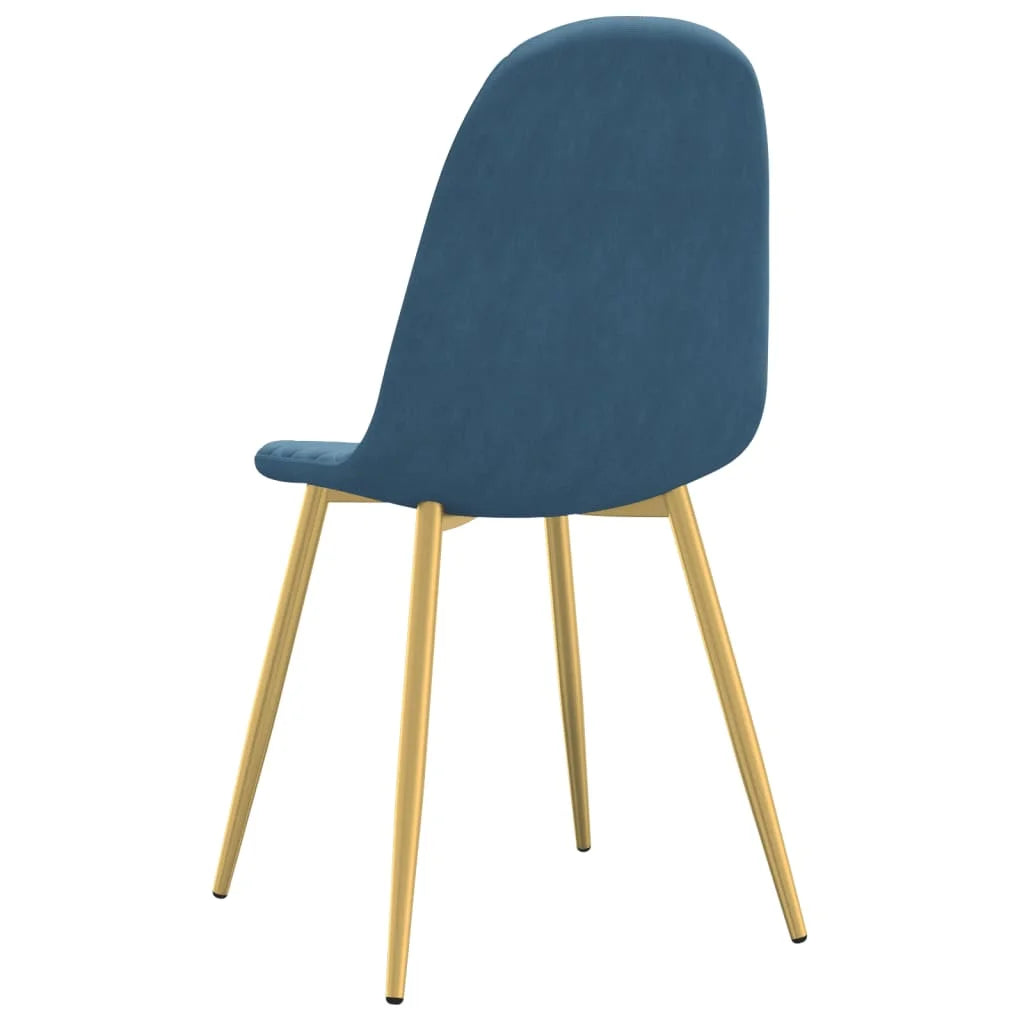 Sedie da Pranzo 4 pz Blu in Velluto - Sedie per cucina