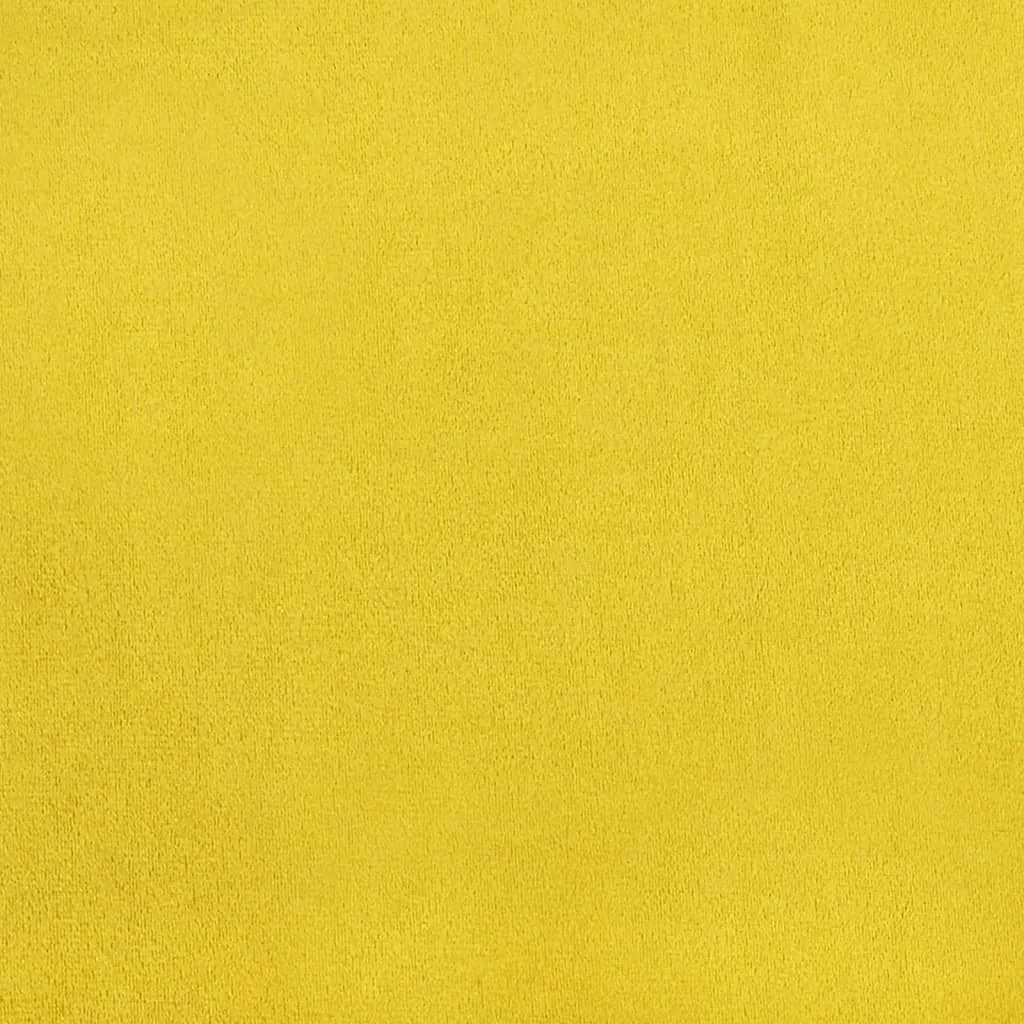 Sedie da Pranzo 4 pz Giallo Senape in Velluto - Sedie