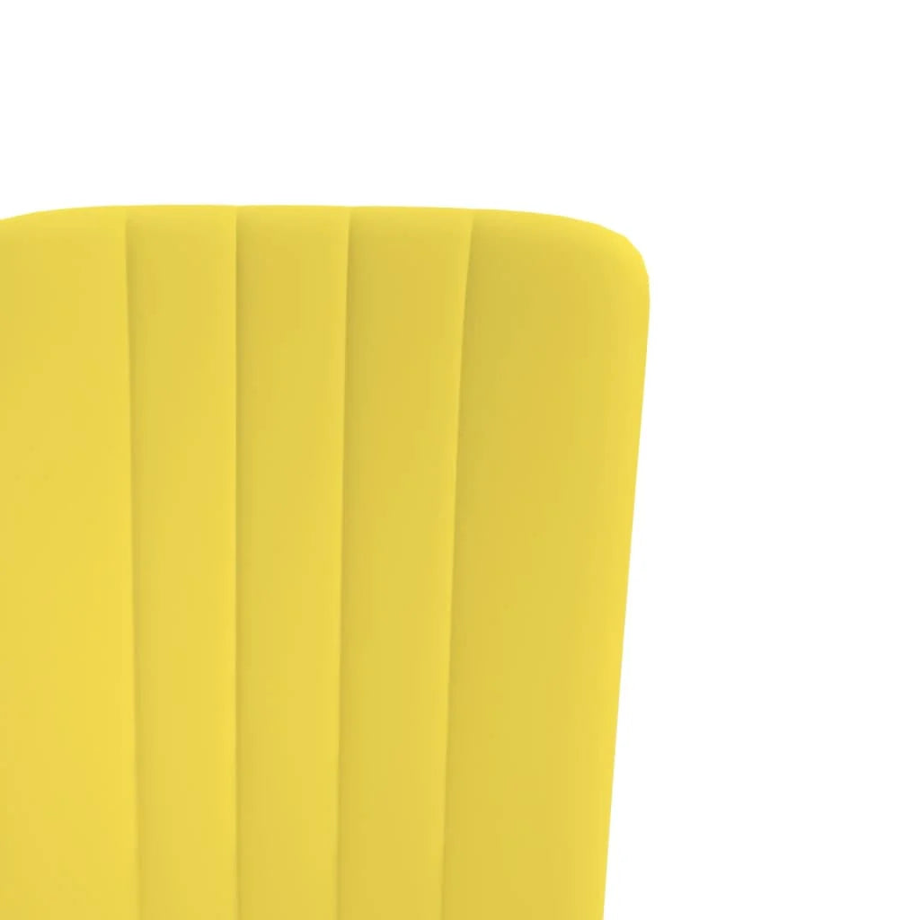 Sedie da Pranzo 4 pz Giallo Senape in Velluto - Sedie
