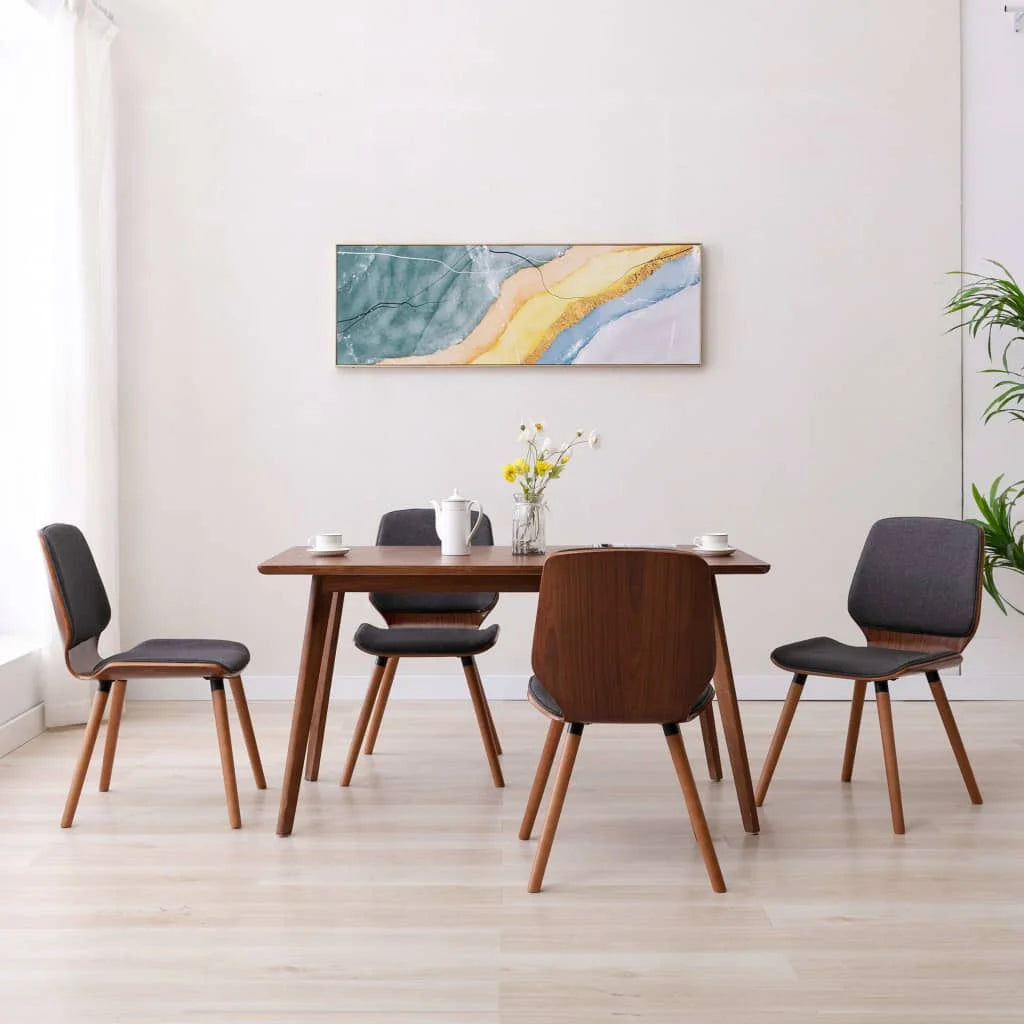 Sedie da Pranzo 4 pz Grigie in Tessuto - Sedie per cucina