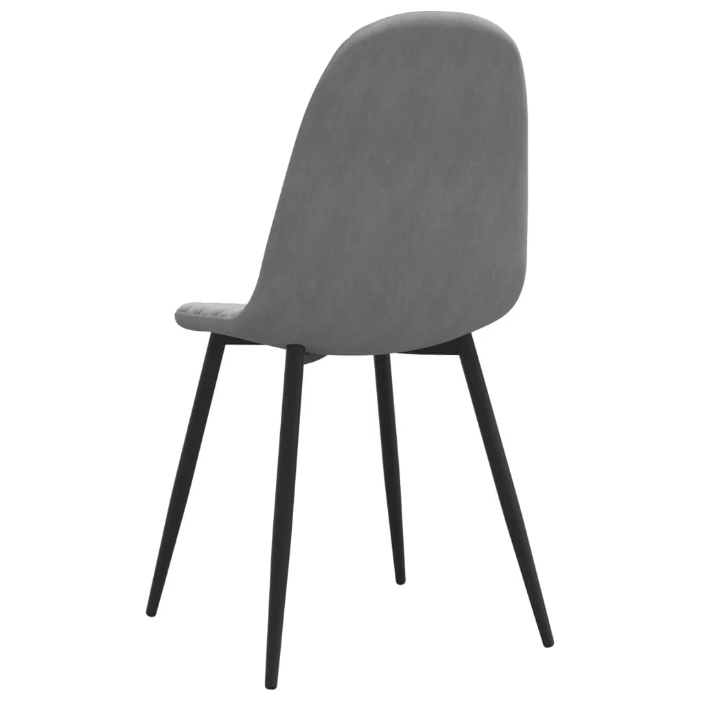 Sedie da Pranzo 4 pz Grigio Chiaro in Velluto - Sedie