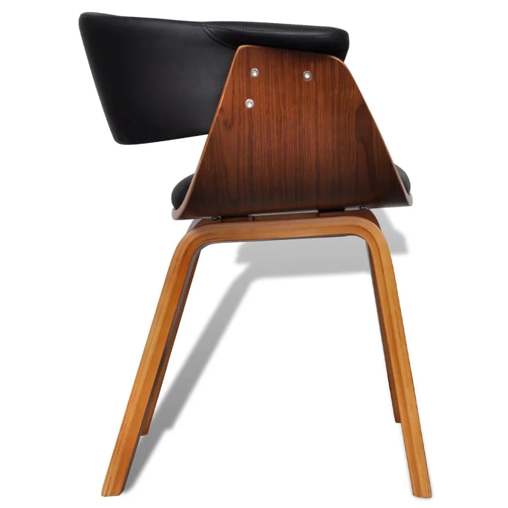 Sedie da Pranzo 4 pz in Legno Curvato e Similpelle - Sedie