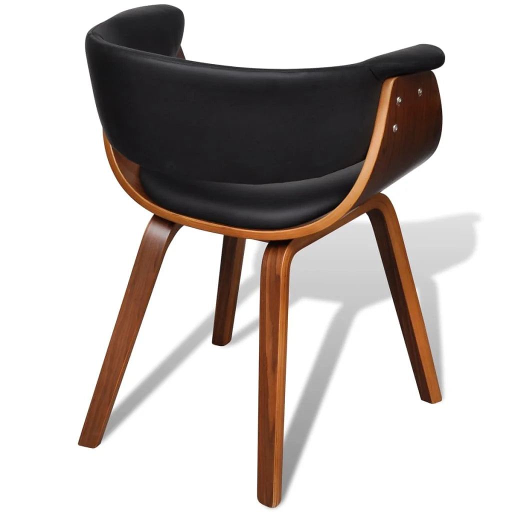 Sedie da Pranzo 4 pz in Legno Curvato e Similpelle - Sedie