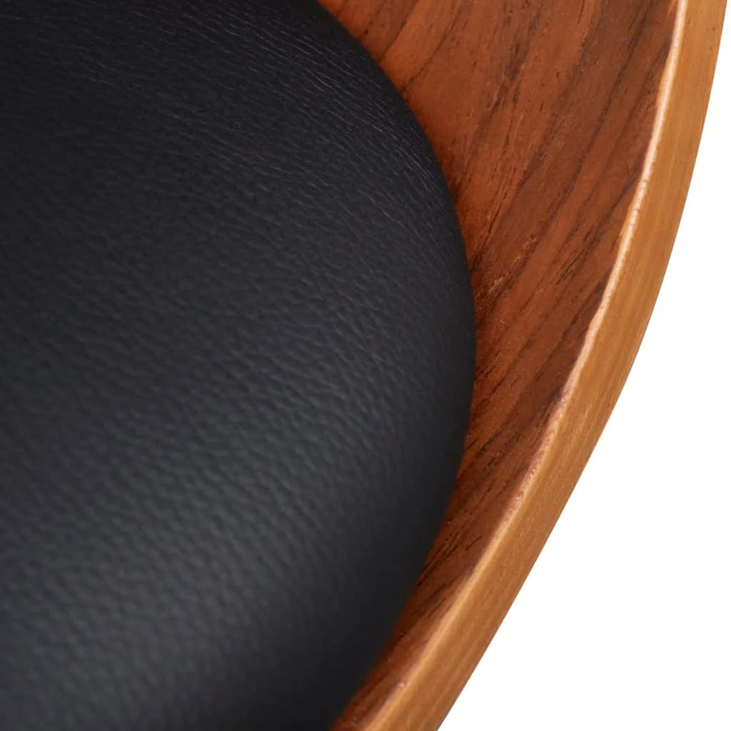 Sedie da Pranzo 4 pz in Legno Curvato e Similpelle - Sedie