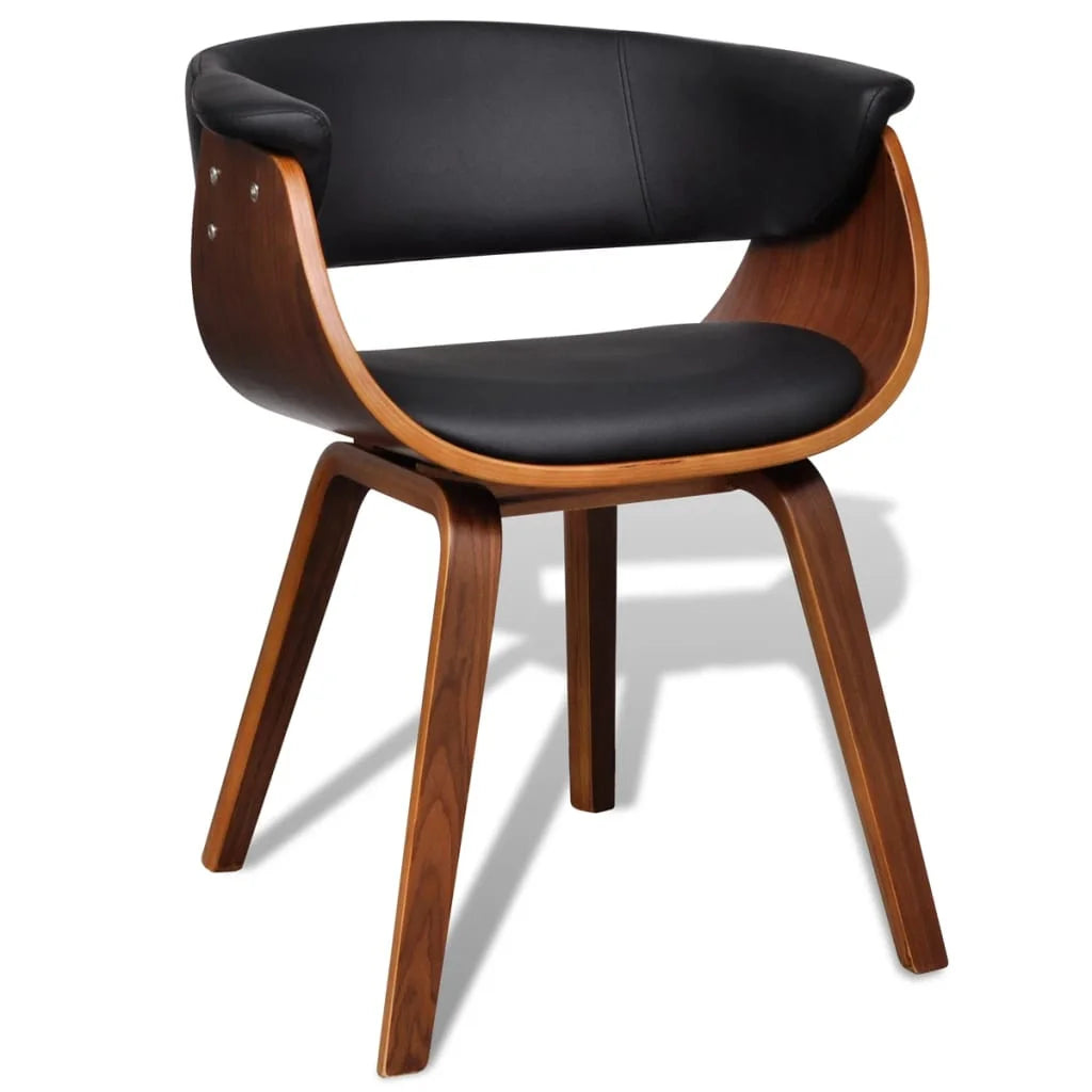 Sedie da Pranzo 4 pz in Legno Curvato e Similpelle - Sedie